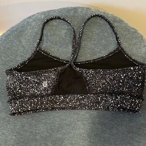 lululemon athletica Black and White Speckled Sports Bra